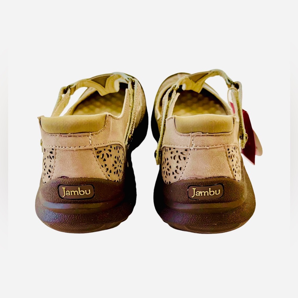 Jambu: Creek, sandals, Mary Jane, tan and gold tone, new with tags. - Picture 8 of 9